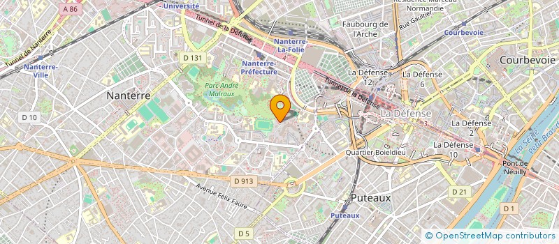 localisation de l'entreprise GLOBAL ANALYZE à NANTERRE