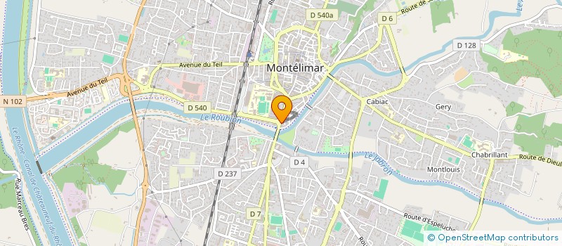 localisation de l'entreprise GLOBAL AUTOMOBILE  MONTELIMAR