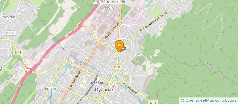 localisation de l'entreprise GLOBAL BRICO à OYONNAX