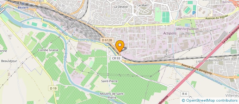 localisation de l'entreprise GLOBAL BUSINESS  BEZIERS
