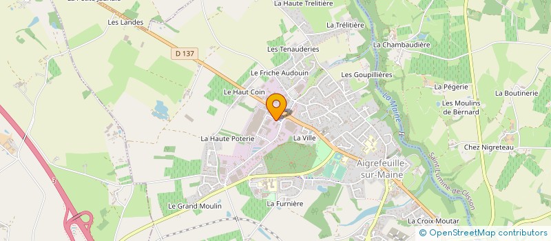 localisation de l'entreprise GLOBAL CARROSSERIE SERVICES à AIGREFEUILLE-SUR-MAINE