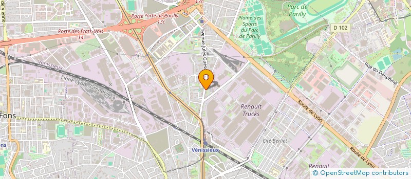 localisation de l'entreprise GLOBAL CENTRAL EXPORT  VENISSIEUX