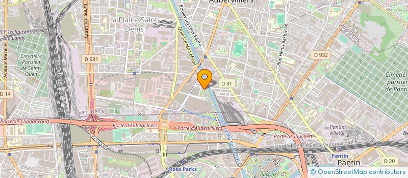 localisation de l'entreprise GLOBAL CL DESIGN  AUBERVILLIERS