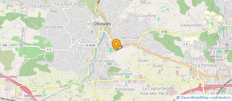 localisation de l'entreprise GLOBAL COM BATIMENT à OLLIOULES