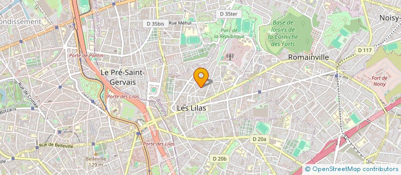 localisation de l'entreprise GLOBAL COMPAGNY SECURITY à LES LILAS