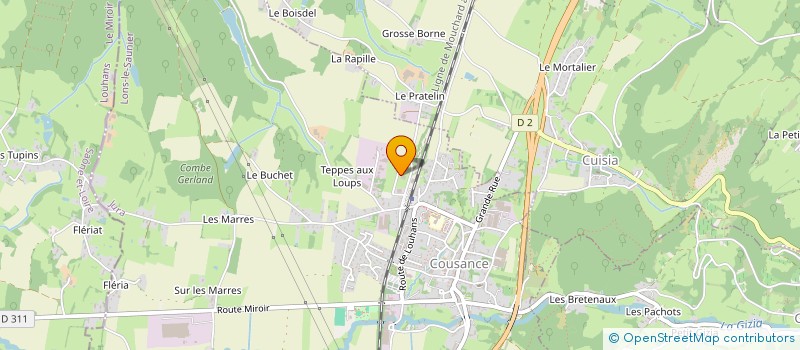 localisation de l'entreprise GLOBAL CONCEPT 39  COUSANCE