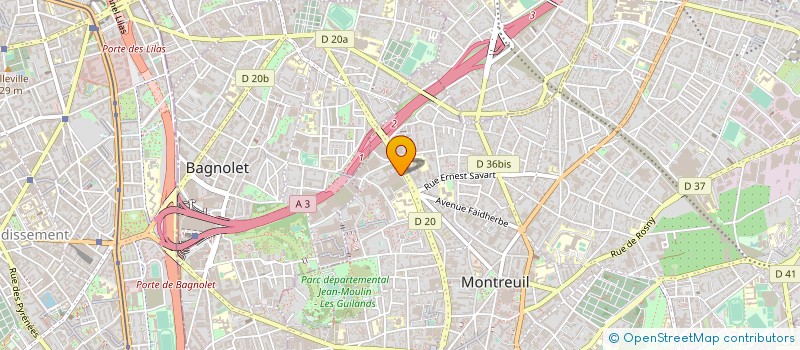 localisation de l'entreprise GLOBAL DESTOCKAGE à MONTREUIL