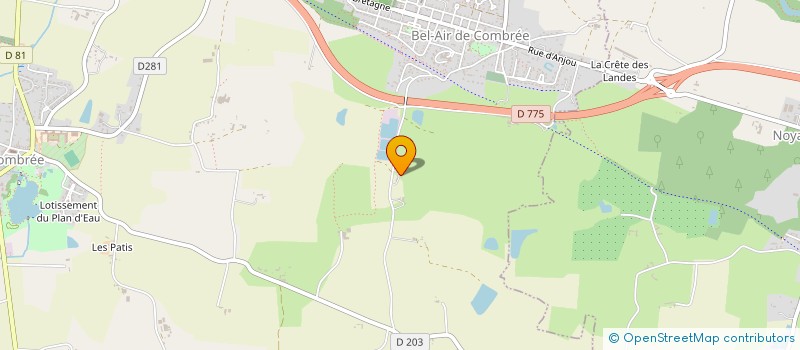 localisation de l'entreprise GLOBAL DEVELOPMENT  OMBREE D'ANJOU