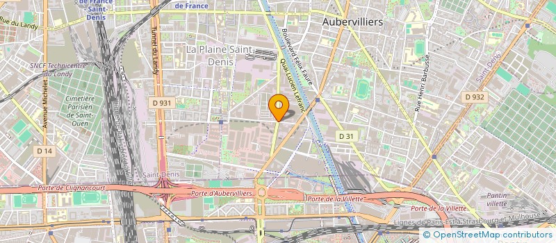 localisation de l'entreprise GLOBAL DIFFUSION  AUBERVILLIERS