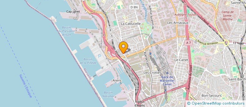 localisation de l'entreprise GLOBAL ELEC à MARSEILLE