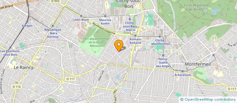 localisation de l'entreprise GLOBAL FOOD à CLICHY-SOUS-BOIS