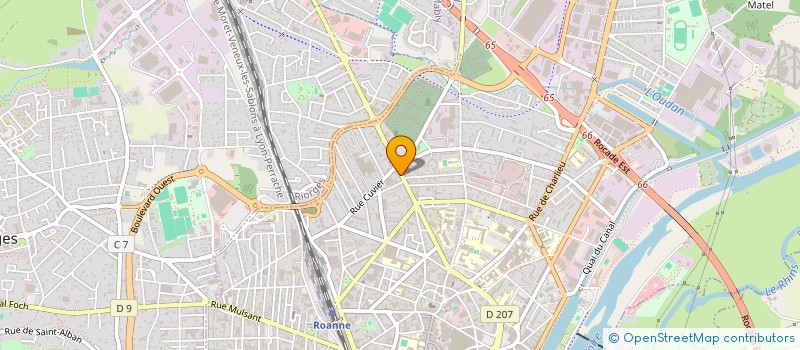 localisation de l'entreprise GLOBAL FORMATION à ROANNE