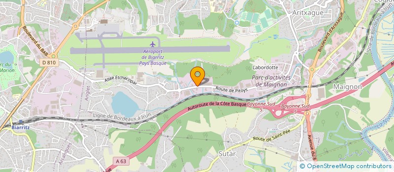 localisation de l'entreprise GLOBAL HABITAT  ANGLET