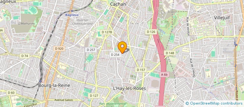 localisation de l'entreprise GLOBAL INCENDIE ET NETTOYAGE INDUSTRIEL  CACHAN