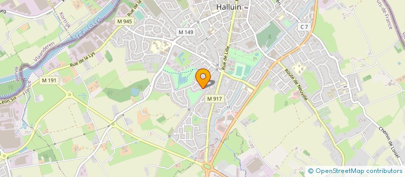 localisation de l'entreprise GLOBAL INNOVATION & DEVELOPPEMENT  HALLUIN