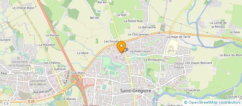 localisation de l'entreprise GLOBAL NUTRITION FRANCE  SAINT-GREGOIRE