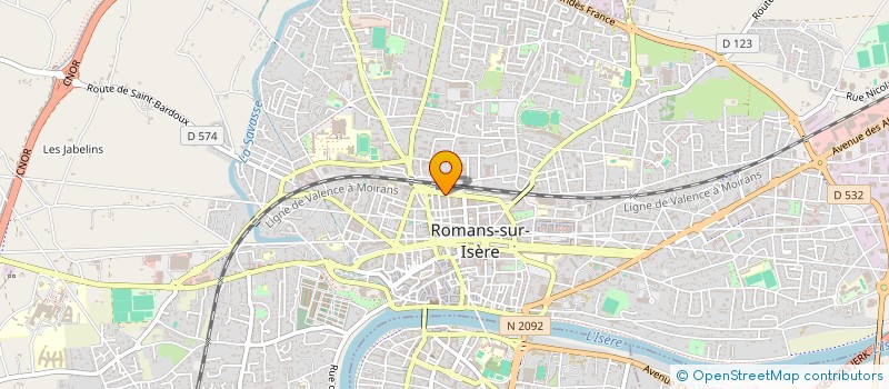 localisation de l'entreprise GLOBAL PARTNER à ROMANS-SUR-ISERE