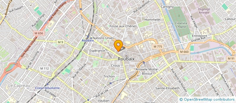 localisation de l'entreprise GLOBAL PYRAMIDE SECURITE à ROUBAIX