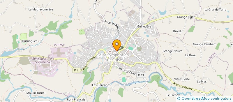 localisation de l'entreprise GLOBAL SANTE ANIMALE  SAINT-SYMPHORIEN-SUR-COISE