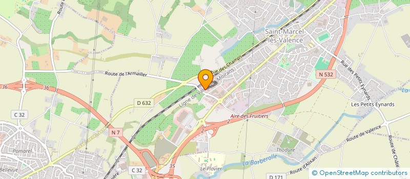 localisation de l'entreprise GLOBAL SERVICE INNOVATION  SAINT-MARCEL-LES-VALENCE