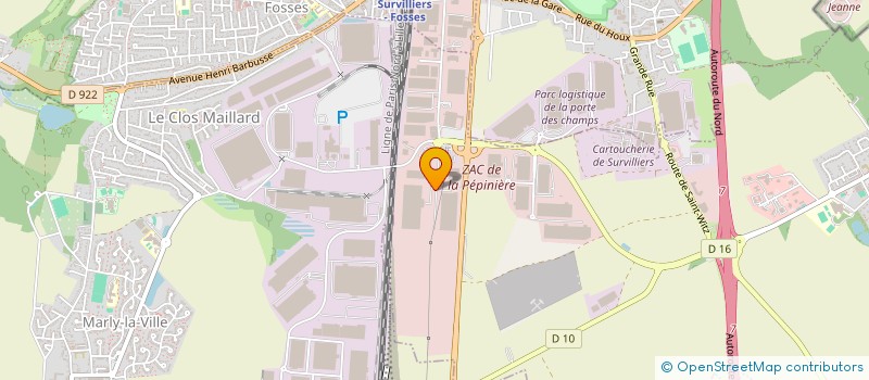 localisation de l'entreprise GLOBAL SERVICES AUTOMOTIVE à SAINT-WITZ