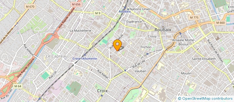 localisation de l'entreprise GLOBAL STOCK  ROUBAIX