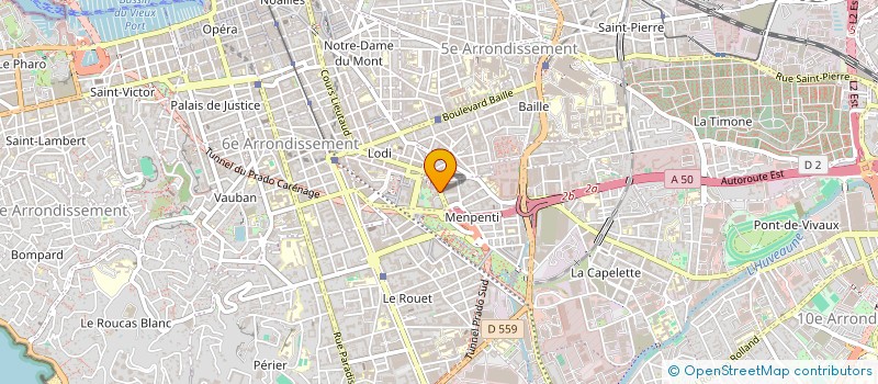 localisation de l'entreprise GLOBAL SUD FORMATION INCENDIE à MARSEILLE