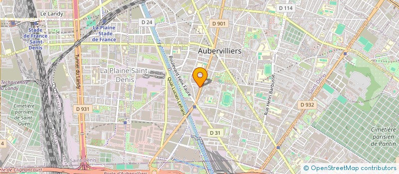 localisation de l'entreprise GLOBAL TEL  AUBERVILLIERS