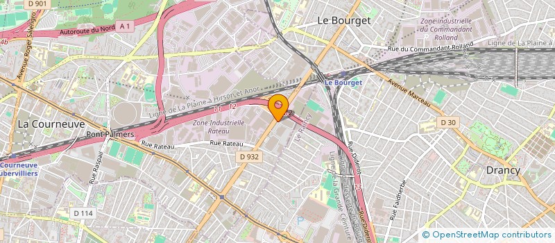 localisation de l'entreprise GLOBAL TEXTILE SERVICE à LA COURNEUVE