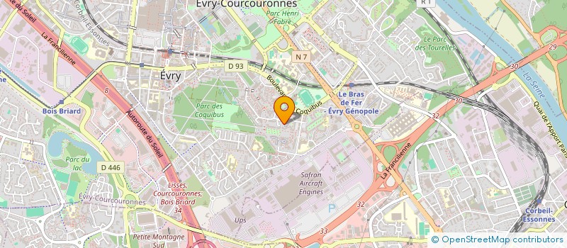 localisation de l'entreprise GLOBAL WISSY à EVRY-COURCOURONNES