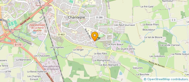 localisation de l'entreprise GLOBALAVENIR  CHANTEPIE