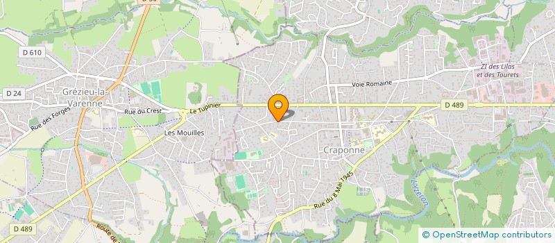 localisation de l'entreprise GLOBALCOM  CRAPONNE