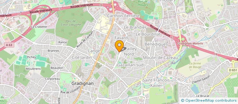 localisation de l'entreprise GLOBALCORP  GRADIGNAN