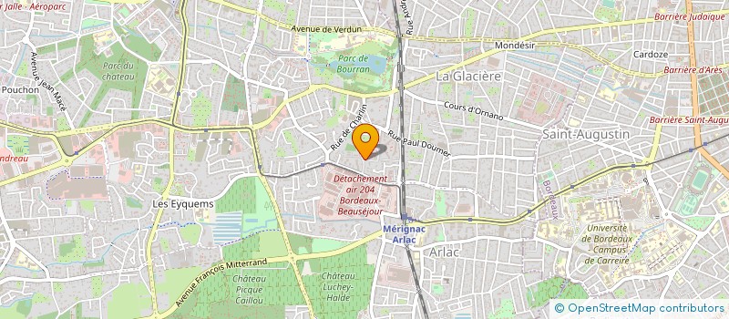 localisation de l'entreprise GLOBALIE  MERIGNAC