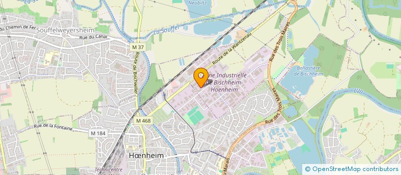 localisation de l'entreprise GLOBAT  BISCHHEIM