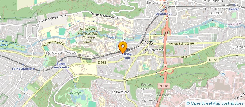 localisation de l'entreprise GLOBATECH GROUPE MEDYSYS à ORSAY