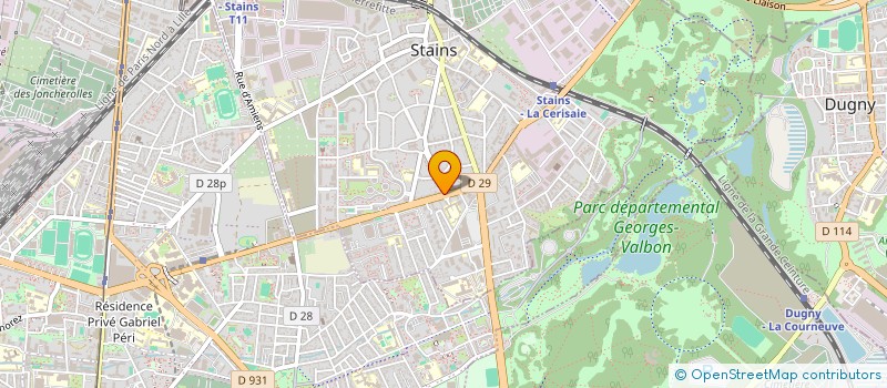 localisation de l'entreprise GLOBE à STAINS