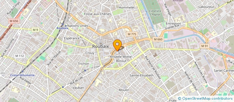 localisation de l'entreprise GLOBE COMMUNICATION à ROUBAIX
