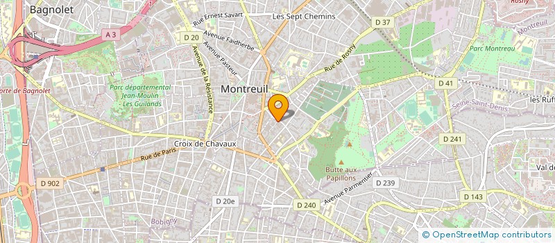 localisation de l'entreprise GLOBE JOKER à MONTREUIL