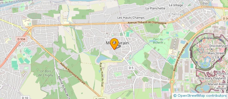 localisation de l'entreprise GLOBE MOVERS  MONTEVRAIN