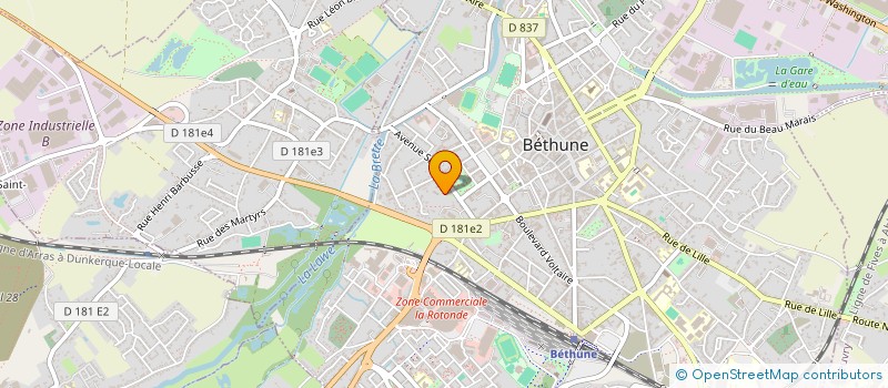 localisation de l'entreprise GLOBERIS à BETHUNE