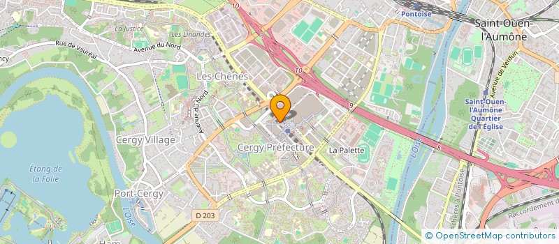 localisation de l'entreprise GLOBUS TRAVEL à CERGY