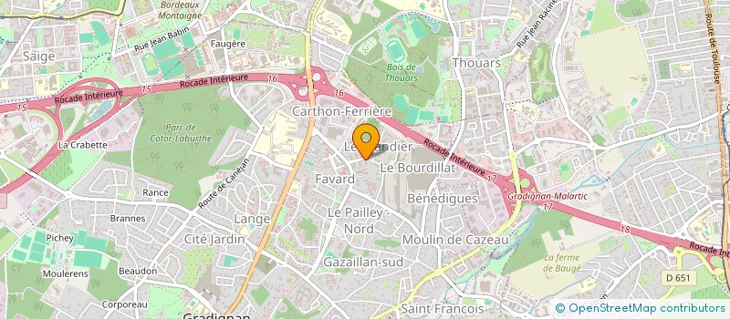 localisation de l'entreprise GLOOST  GRADIGNAN