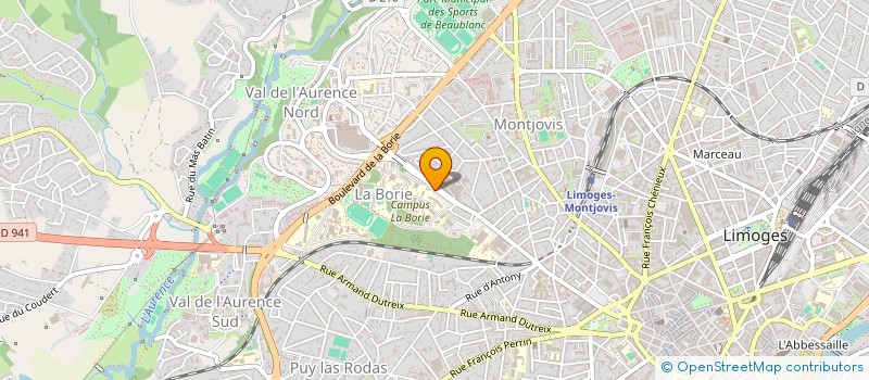 localisation de l'entreprise GLOPHOTONICS  LIMOGES