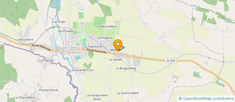 localisation de l'entreprise GLORIA à SAINT-DENIS-SUR-SARTHON