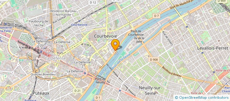 localisation de l'entreprise GLORIA à COURBEVOIE