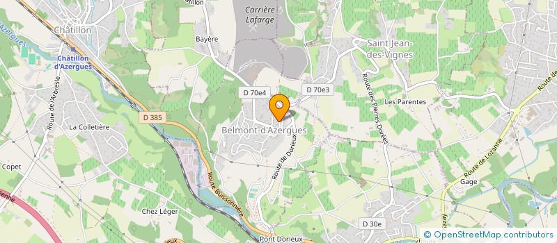 localisation de l'entreprise GLORIA  BELMONT-D'AZERGUES