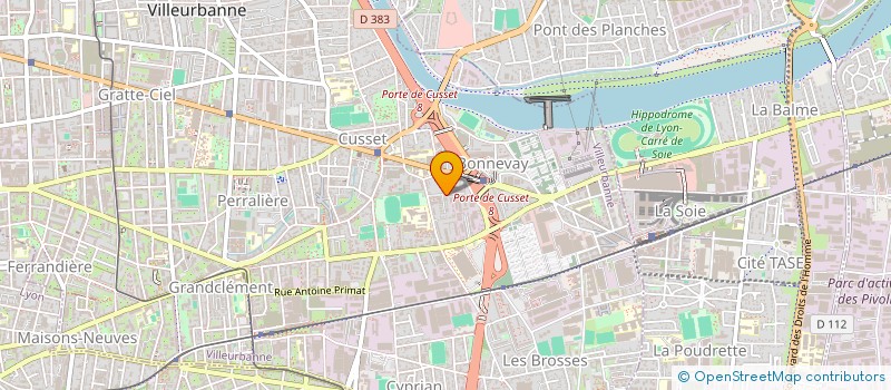 localisation de l'entreprise GLORYST  VILLEURBANNE