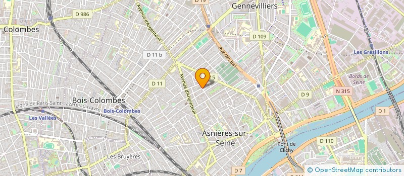 localisation de l'entreprise GLOSSBUSTER à ASNIERES-SUR-SEINE