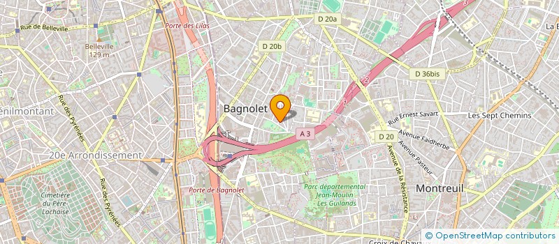 localisation de l'entreprise GLOSSOLALIA à BAGNOLET